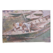 Two Boys in a Boat (door Theodore Robinson) Kussensloop (Voorkant-Rechts)
