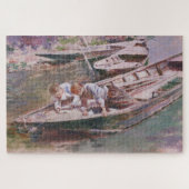 Two Boys in a Boat (door Theodore Robinson) Legpuzzel (Horizontaal)