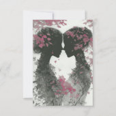 Two Brides Hand Drawn Pencil Illustration   RSVP Kaartje (Voorkant)