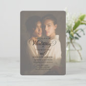 Two Brides Wedding Photo Template Kaart (Staand voorkant)