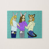Two bunnies and a kitty legpuzzel (Horizontaal)