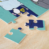 Two bunnies and a kitty legpuzzel (Zijkant)
