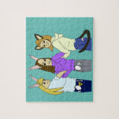 Two bunnies and a kitty legpuzzel (Verticaal)