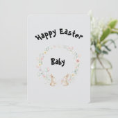 Two Bunnies Easter Greeting Card Kaart (Staand voorkant)