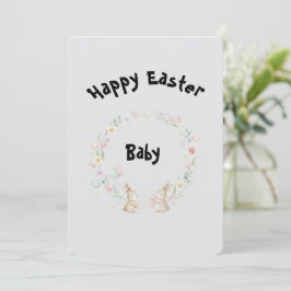 Two Bunnies Easter Greeting Card Kaart