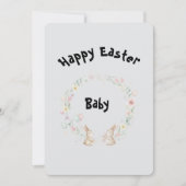 Two Bunnies Easter Greeting Card Kaart (Voorkant)