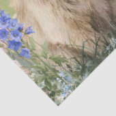 Two Bunnies with Wild Flowers Rucksack Easter Tissuepapier (Detail)