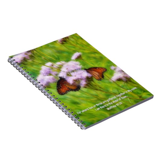 Two Butterflies Butterfly Faith Prayer Journal Notitieboek (Rechterzijde)