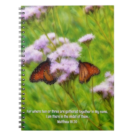Two Butterflies Butterfly Faith Prayer Journal Notitieboek (Voorkant)