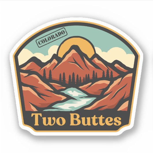 Two Buttes, Colorado Sticker (Voorkant)