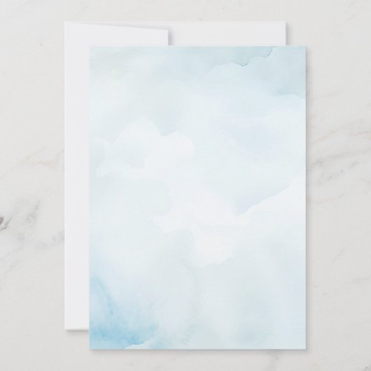 Two By Two Noah's Ark Blauwe Waterverf 2e verjaard Kaart (Achterkant)