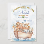 Two By Two Noah's Ark Dierensafari 2e verjaardag Kaart (Voorkant)