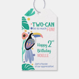 TWO-CAN (Toucan) 2e verjaardag Cadeaulabel
