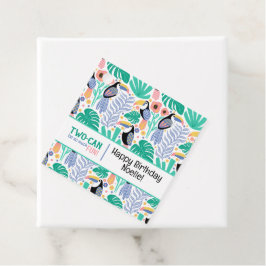 Two-can (Toucan) Tropische Verjaardag Bedankjes Labels