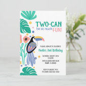 Two-can (Toucan) Tropische Verjaardag Kaart (Staand voorkant)