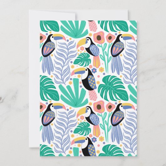 Two-can (Toucan) Tropische Verjaardag Kaart (Achterkant)