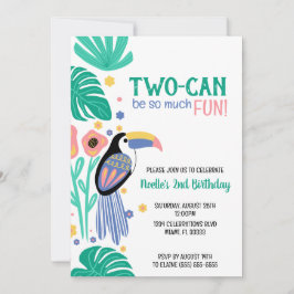 Two-can (Toucan) Tropische Verjaardag Kaart