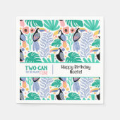 Two-can (Toucan) Tropische Verjaardag Servet (Voorkant)