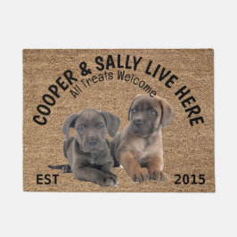 Two Cane Corso gepersonaliseerd Hondenliefhebber Deurmat