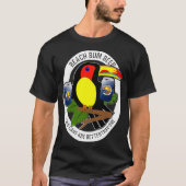 Two Cans Are Better Than One Funny Toucan Beer T-shirt (Voorkant)