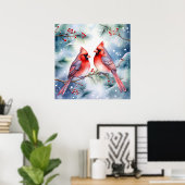 Two Cardinals Poster (Thuiskantoor)
