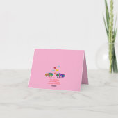 Two Cartoon Chameleon Pink Valentine Card Kaart (Achterkant)