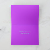Two Cartoon Chameleon Purple Fushia Valentine Card Kaart (Binnen)