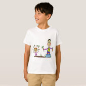 Two cartoon characters juggling carrots. t-shirt (Voorkant volledig)