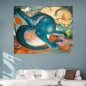 Two Cats, Blue and Yellow (1912) by Franz Marc Poster