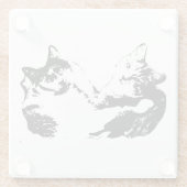 Two Cats Companionship Ink Onderzetter (Achterkant)