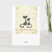 Two Cats Custom Valentijnsdag Kaart (Achterkant)