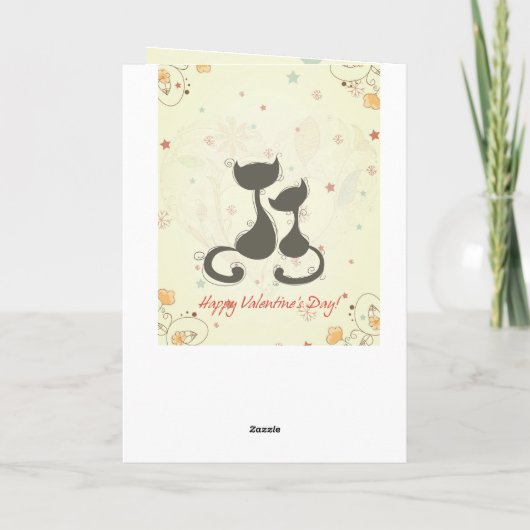 Two Cats Custom Valentijnsdag Kaart (Achterkant)