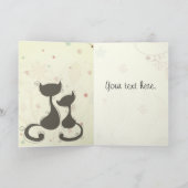 Two Cats Custom Valentijnsdag Kaart (Binnen)