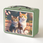 Two Cats Metal Lunchbox (Voorkant)