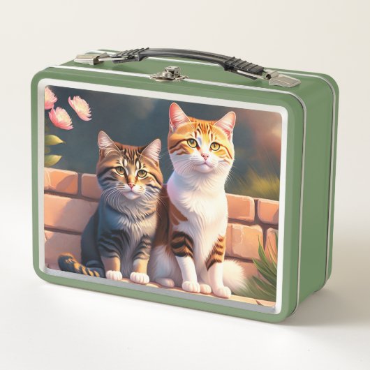 Two Cats Metal Lunchbox (Voorkant)