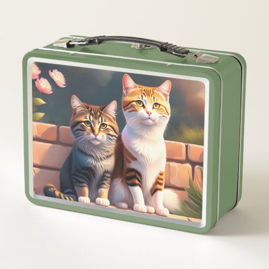 Two Cats Metal Lunchbox (Achterkant)