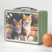 Two Cats Metal Lunchbox (In situ)