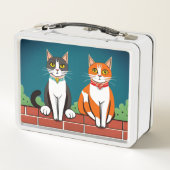 Two Cats Metal Lunchbox (Achterkant)