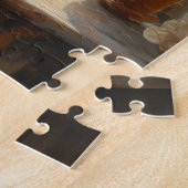 Two Cats sitting in a bay window seat Legpuzzel (Zijkant)