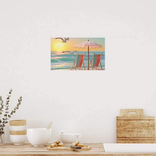 "Two Chairs By The Sea" Poster (Keuken)