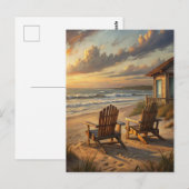 Two Chairs on a Beach Briefkaart (Voorkant / Achterkant)