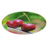 "Two Cherries Fruit" Cute Photo. Bestel nu Snijplank (Hoek)