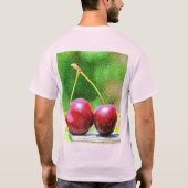 "Two Cherries Fruit" Cute Photo. Bestel nu T-shirt (Achterkant)