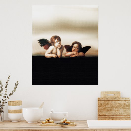 Two Cherub Angels Poster (Keuken)