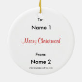 "Two Cherubs Singing" Kerstannament-Angels Keramisch Ornament (Achterkant)
