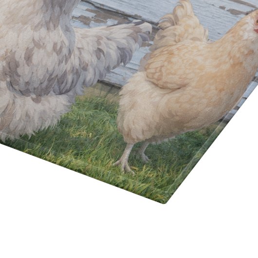 Two Chickens Cutting Board  Farmhouse Style Snijplank (Hoek)
