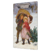 Two children in the snow by Frederick Morgan Klembord (Links)