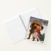 Two children in the snow by Frederick Morgan Notitieboek (Binnen)