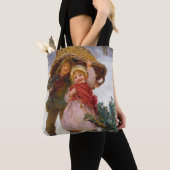 Two children in the snow by Frederick Morgan Tote Bag (Dichtbij)