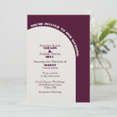 Two Color Cloud Dancer White and Burgundy Arch  (Staand voorkant)